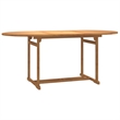 vidaXL Solid Teak Wood 9-Piece Set Foldable Garden Dining Set in Brown