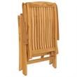 vidaXL Solid Teak Wood 9-Piece Set Foldable Garden Dining Set in Brown