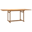 vidaXL Finely Sanded Solid Teak Wood 7 Piece Set Garden Dining Set in Brown