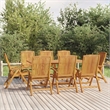 vidaXL Garden Dining Set Natural Teak/Brown