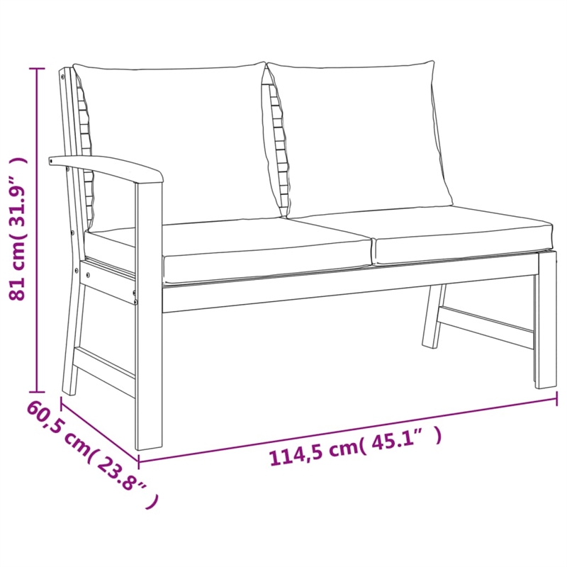 vidaXL Patio Dining Set Natural Wood & in Dark Gray