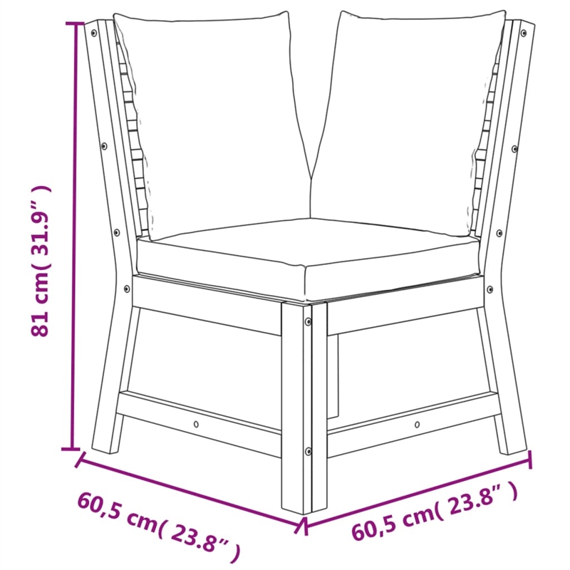 vidaXL Solid Acacia Wood Patio Dining Set Natural/Brown