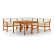 vidaXL Solid Acacia Wood Patio Dining Set Natural/Brown