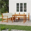 vidaXL Solid Acacia Wood Patio Dining Set Natural/Brown