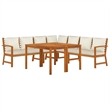 vidaXL Solid Acacia Wood Patio Dining Set Natural/Brown
