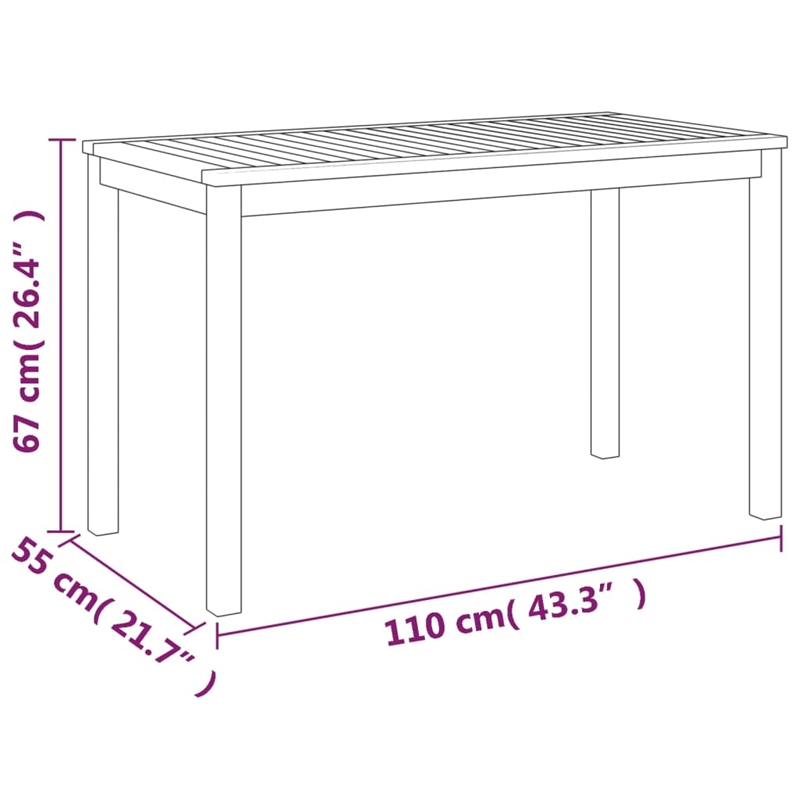 vidaXL Solid Acacia Wood/Polyester Patio Dining Set in Cream White