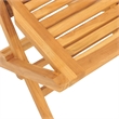 vidaXL Solid Teak Wood Medium Foldable Garden Dining Set Teak/Brown