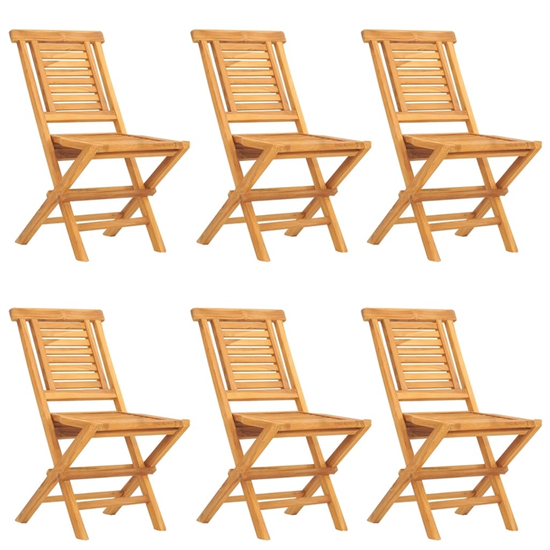 vidaXL Solid Teak Wood Medium Foldable Garden Dining Set Teak/Brown