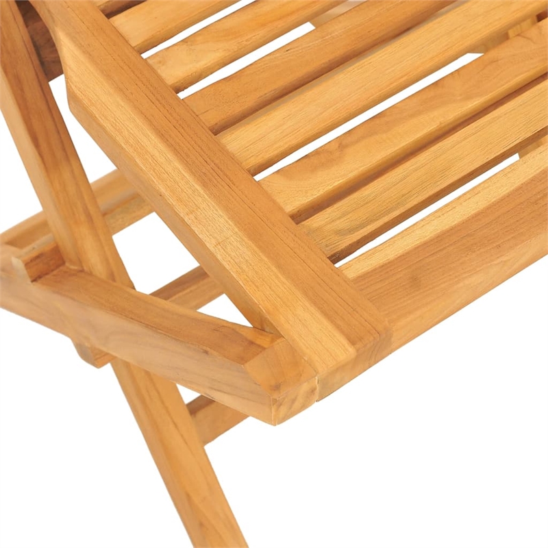 vidaXL Solid Teak Wood Medium Foldable Garden Dining Set Teak/Brown