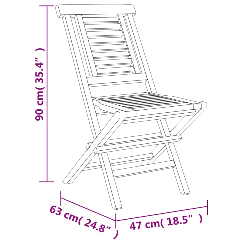 vidaXL Solid Teak Wood Medium Foldable Garden Dining Set Teak/Brown