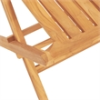 vidaXL Solid Teak Wood Foldable Garden Dining Set in Brown