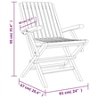 vidaXL Solid Teak Wood Medium Foldable Garden Dining Set in Brown