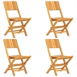vidaXL Teak Wood Medium Foldable Garden Dining Set in Brown