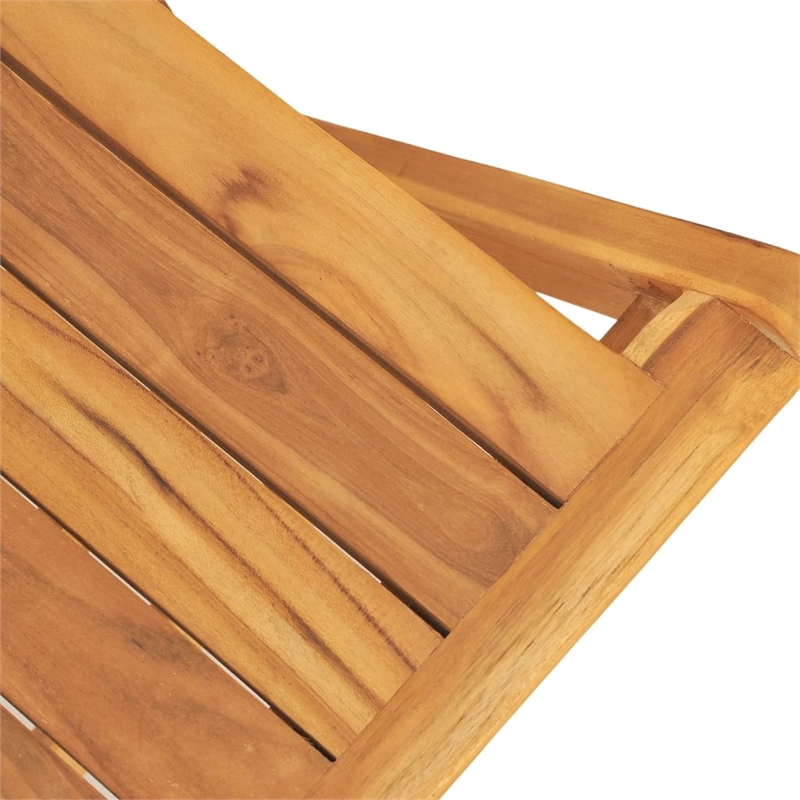 vidaXL Teak Wood Medium Foldable Garden Dining Set in Brown