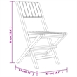 vidaXL Teak Wood Medium Foldable Garden Dining Set in Brown