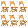 vidaXL Solid Teak Wood Medium Foldable Garden Dining Set in Brown