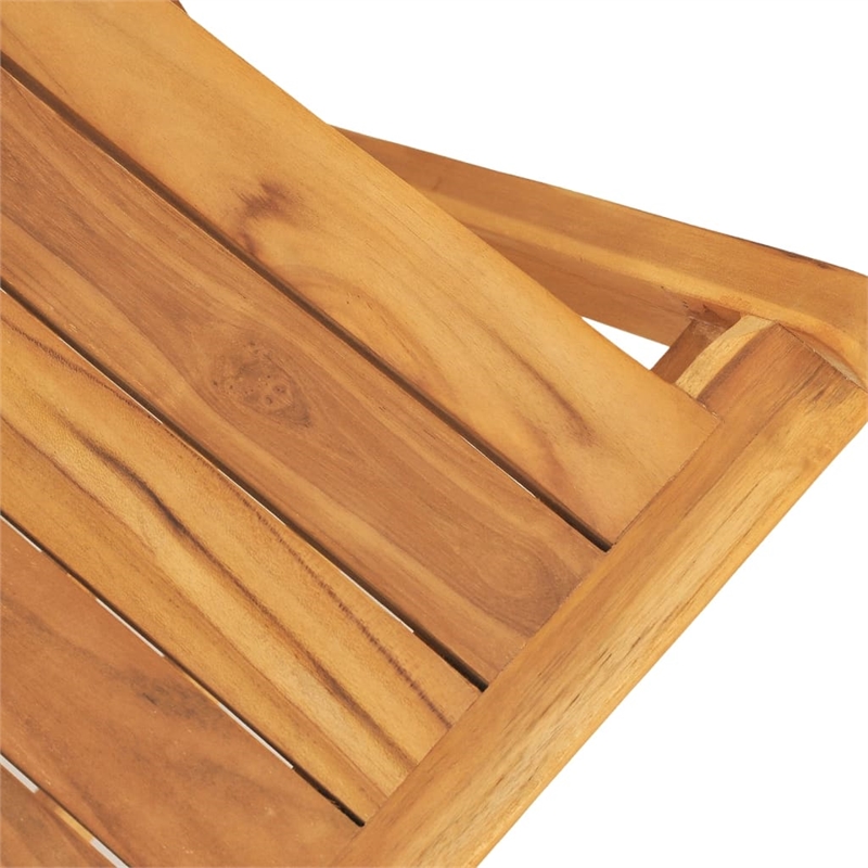 vidaXL Solid Teak Wood Medium Foldable Garden Dining Set in Brown