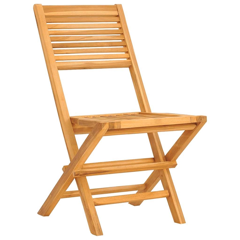 vidaXL Solid Teak Wood 5 Piece Foldable Garden Dining Set in Brown