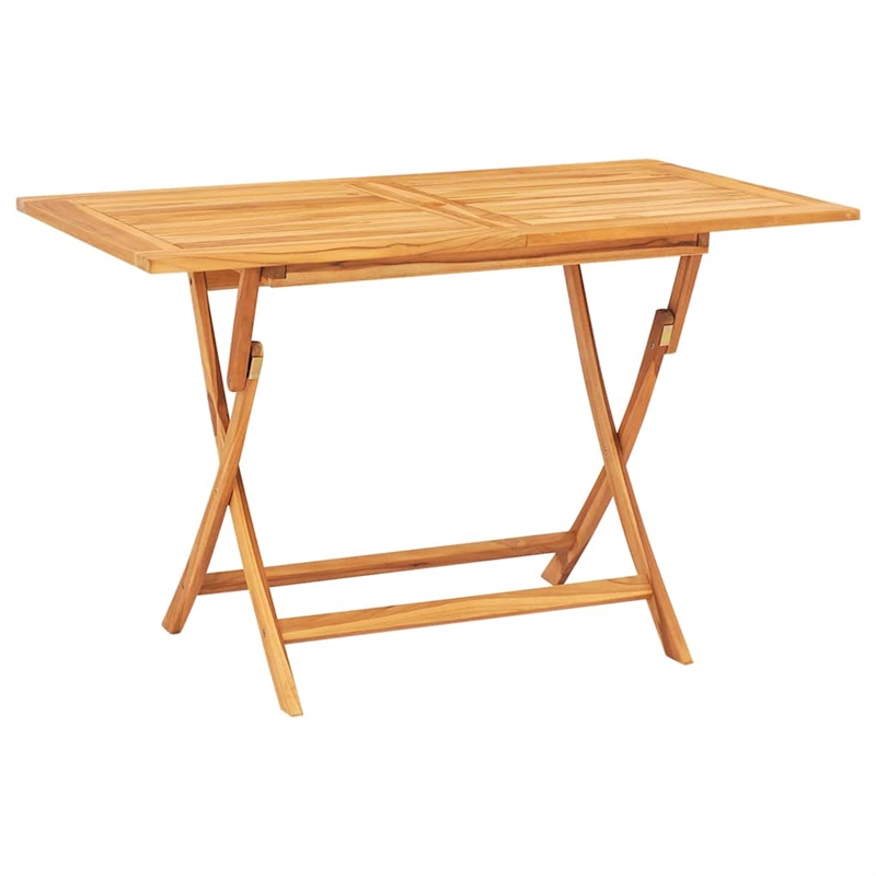 vidaXL Solid Teak Wood 5 Piece Foldable Garden Dining Set in Brown