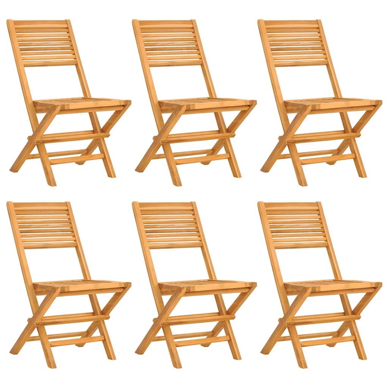 vidaXL Solid Teak Wood Medium Foldable Garden Dining Set in Brown