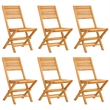 vidaXL Solid Teak Wood Medium Foldable Garden Dining Set in Brown