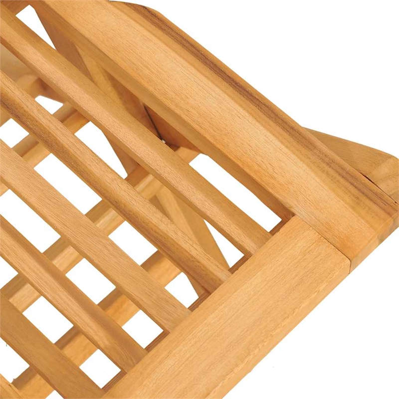 vidaXL Solid Teak Wood Medium Foldable Garden Dining Set in Brown