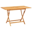 vidaXL Solid Teak Wood Medium Foldable Garden Dining Set in Brown