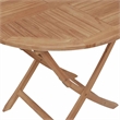 vidaXL Solid Teak Wood Standard Foldable Garden Dining Set in Brown