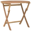 vidaXL Solid Teak Wood Standard Foldable Garden Dining Set in Brown