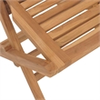 vidaXL Solid Teak Wood Standard Foldable Garden Dining Set in Brown