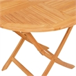 vidaXL Solid Teak Wood Standard Foldable Garden Dining Set in Natural Teak/Brown