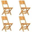 vidaXL Solid Teak Wood Medium Durable Garden Dining Set in Teak/Brown