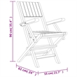 vidaXL Solid Teak Wood Medium Foldable Garden Dining Set in Teak/Brown