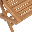 vidaXL Solid Teak Wood Medium Foldable Garden Dining Set in Brown