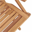 vidaXL Solid Teak Wood Medium Foldable Garden Dining Set in Natural Teak/Brown