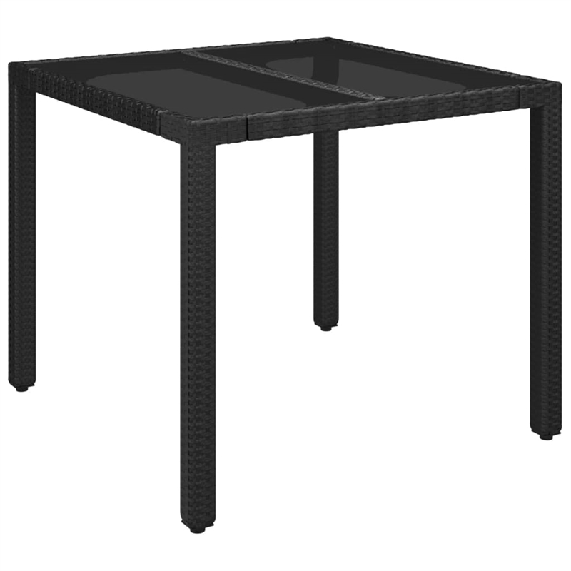vidaXL Garden Dining Set in Black and Cream White