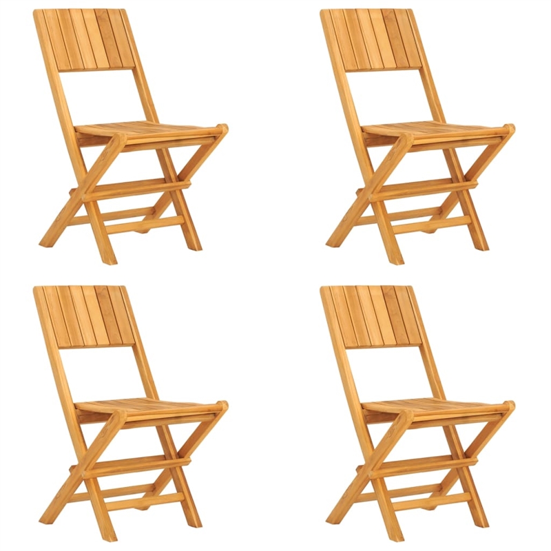 vidaXL Solid Teak Wood Standard Foldable Garden Dining Set in Brown
