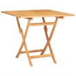 vidaXL Solid Teak Wood Standard Foldable Garden Dining Set in Brown