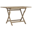 vidaXL Solid Teak Wood 5 Piece Foldable Garden Dining Set in Gray