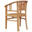 vidaXL Solid Teak Wood 5-Piece Ergonomic Garden Dining Set in Brown