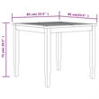 vidaXL Patio Dining Set in Natural Teak/Cream White - Set Of 2