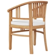 vidaXL Patio Dining Set in Natural Teak/Cream White - Set Of 2