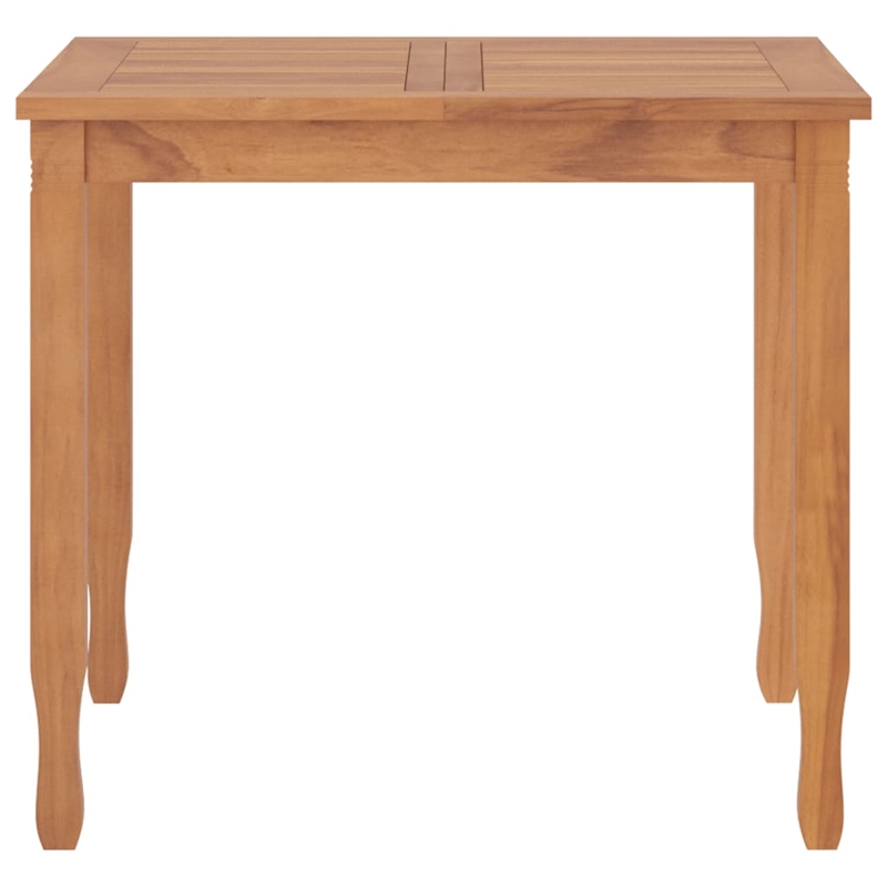 vidaXL Patio Dining Set in Natural Teak/Cream White - Set Of 2