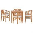 vidaXL Patio Dining Set Teak - Set of 4