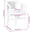 vidaXL Patio Dining Set Teak - Set of 4