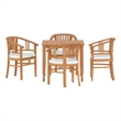 vidaXL Patio Dining Set Teak - Set of 4