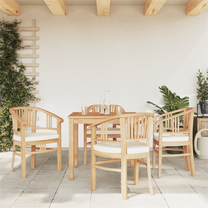 vidaXL Patio Dining Set Teak - Set of 4