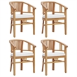 vidaXL Patio Dining Set Teak - Set of 4