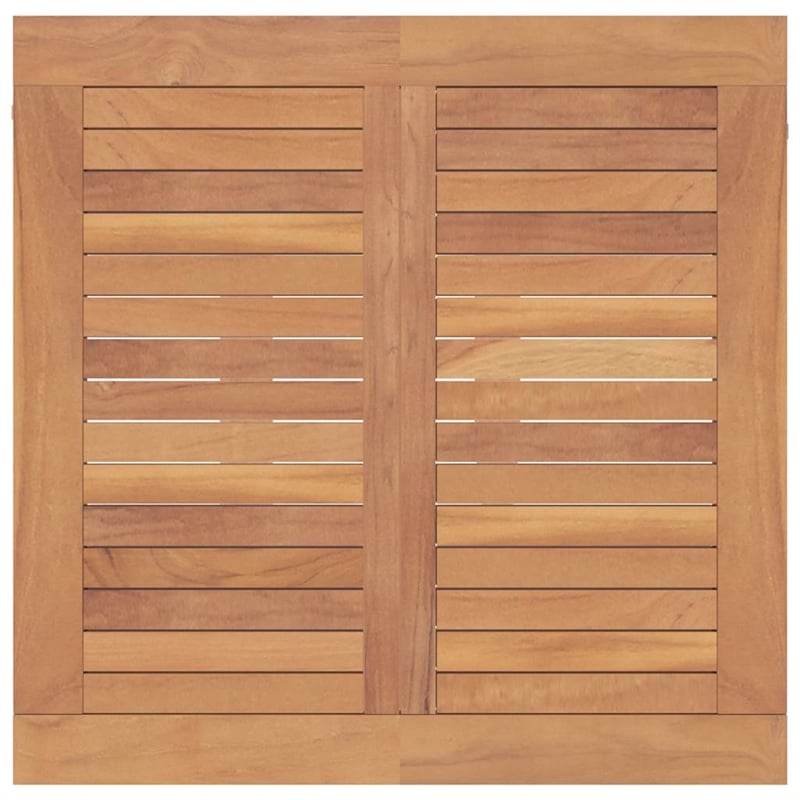 vidaXL Small Patio Dining Set in Teak Wood - Set Of 2