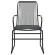 vidaXL Powder-Coated Steel Large Durable Garden Dining Set in Black